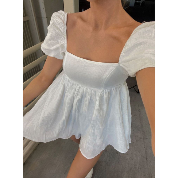 Women's Princess Polly White Mini Dress Size 4 Lorna Romper White - Picture 3 of 8